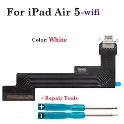 iPad Air Charging Port Flex Cable - USB Charger Dock Connector and Ribbon (Air 5 wifi White)