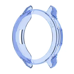 Transparent Soft Protective Watch Case Cover Film Bumper Shell (Blue)