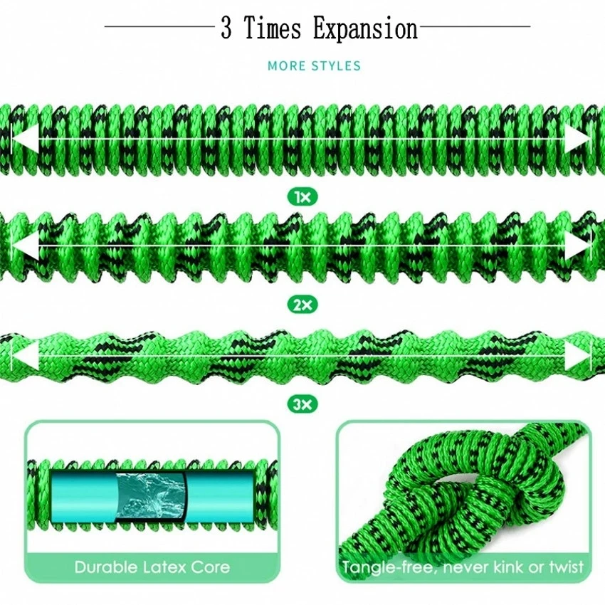 Garden Water Hose Expandable Magic Water Pipes Double Metal Connector Pvc Reel for Garden Farm Irrigation Car Wash