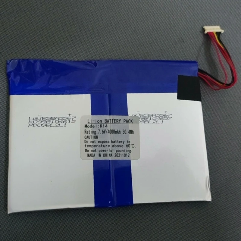 Bateria do Portátil para Kuu A8s a8 K14 K14-n3350 7.6v 30.4wh 4000ma 10 Pinos Fios para Feedme f6 Pro Netbook Tablet pc Novo - Imagem 3