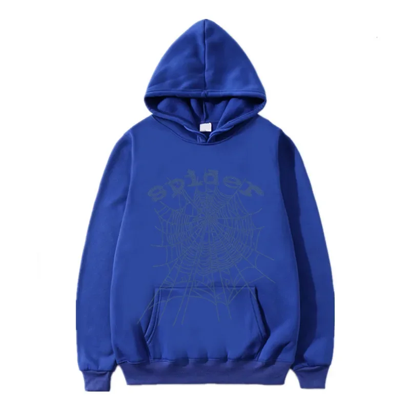 Sudaderas con capucha de diamantes de imitación de Spider Cobweb para hombres y mujeres, sudaderas de estética Y2k con letras de moda Hip Hop, Sudadera con capucha de gran tamaño Punk callejero, otoño