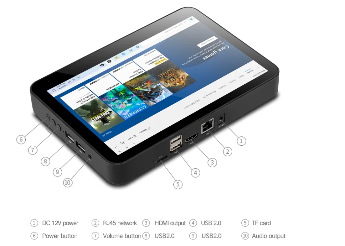 X2 8 Inch Intel N4020 Win10 64GB Touch Screen Educational Industrial All-in-One Mini Tablet PC