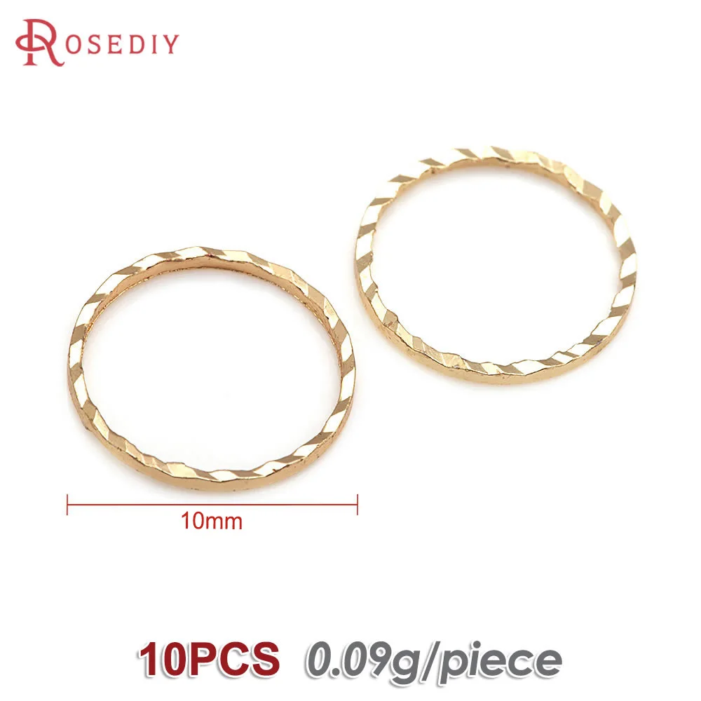 18K Gold Farbe Messing Runde Oval Geschlossene Ringe Hohe Qualität Diy Schmuck Machen Liefert Halskette Ohrringe Zubehör für Frauen