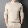 Autumn Winter Solid Color Half High Collar Bottoming Sweater Female Casual Fashion All-match Knitting Top Women Jumpers Pullover 1