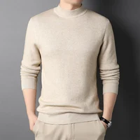 Autumn Winter Solid Color Half High Collar Bottoming Sweater Female Casual Fashion All-match Knitting Top Women Jumpers Pullover 1