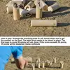 Wooden Tossing Game 12 Pcs Numbered Pins Premium Hardwood Outdoor Lawn Throwing Game  Family Friends Party Camping Beach 6