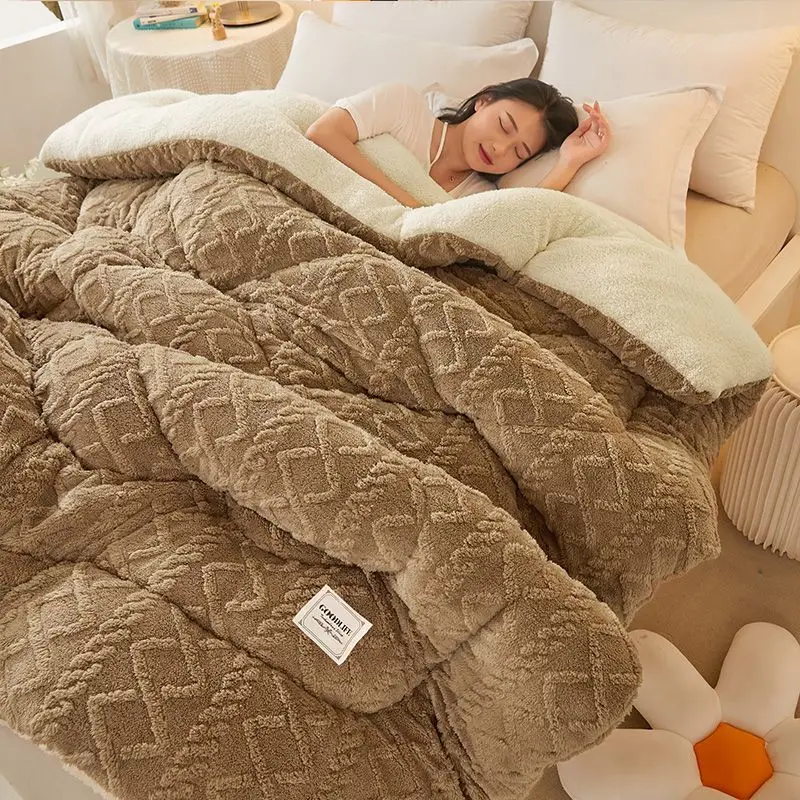 Soft Super Thick Winter Warm Blanket Artificial Lamb Cashmere Weighted  Blankets for Beds Cozy Thicker Warmth Quilt Comforter - AliExpress
