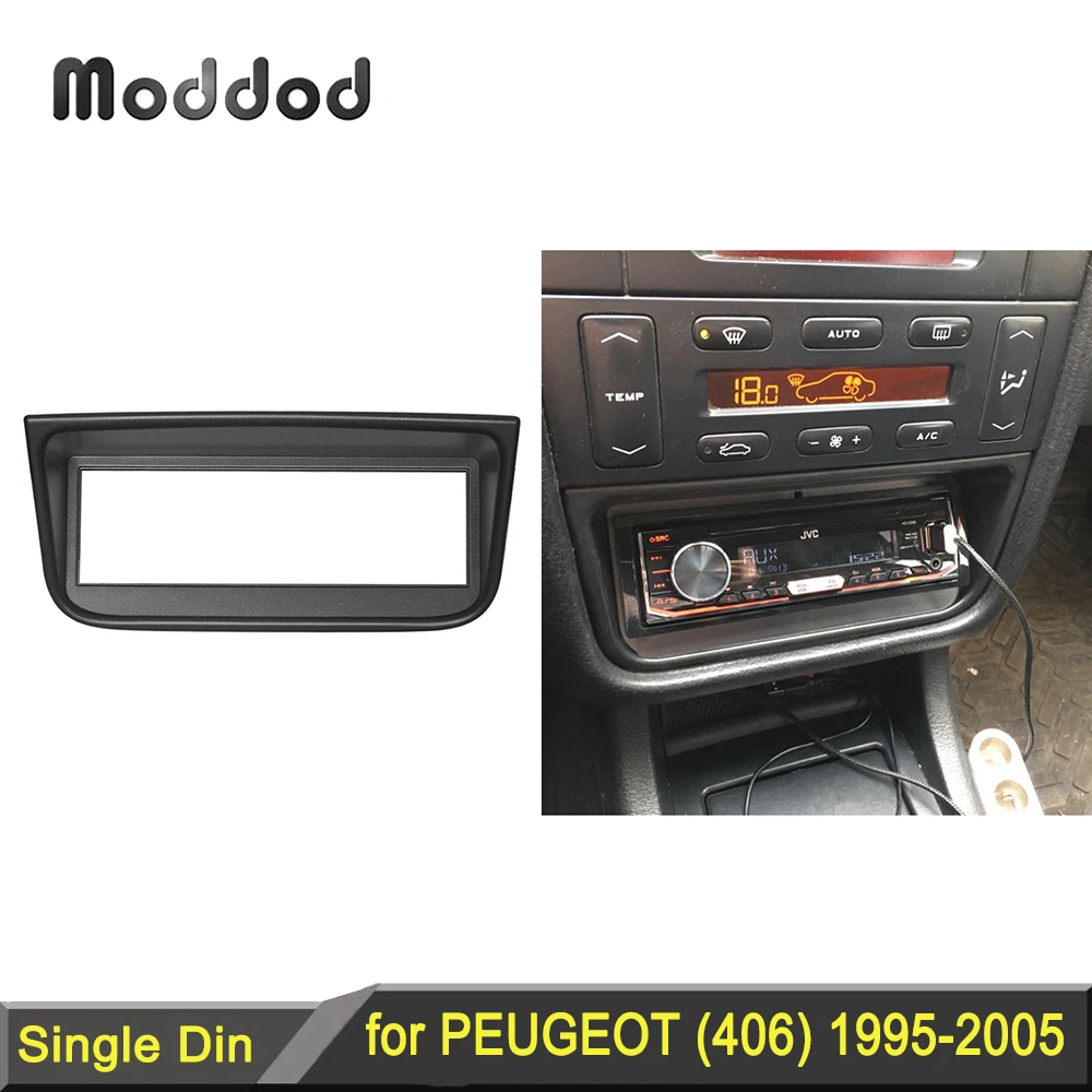 One Din Audio Fascia For Peugeot 406 Stereo Radio Gps Dvd Panel