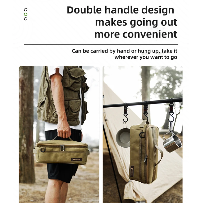 600DOxford cloth outdoor camping tableware storage bag camping tableware stove head lamp tool gas tank anti-collision sundry bag