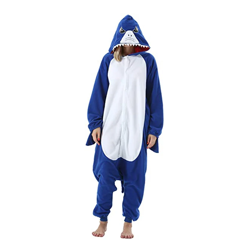 Raccoon Kigurumi Shark Unisex Animal Fleece Adult Onesie Boy Christmas Cosplay Winter Pajama
