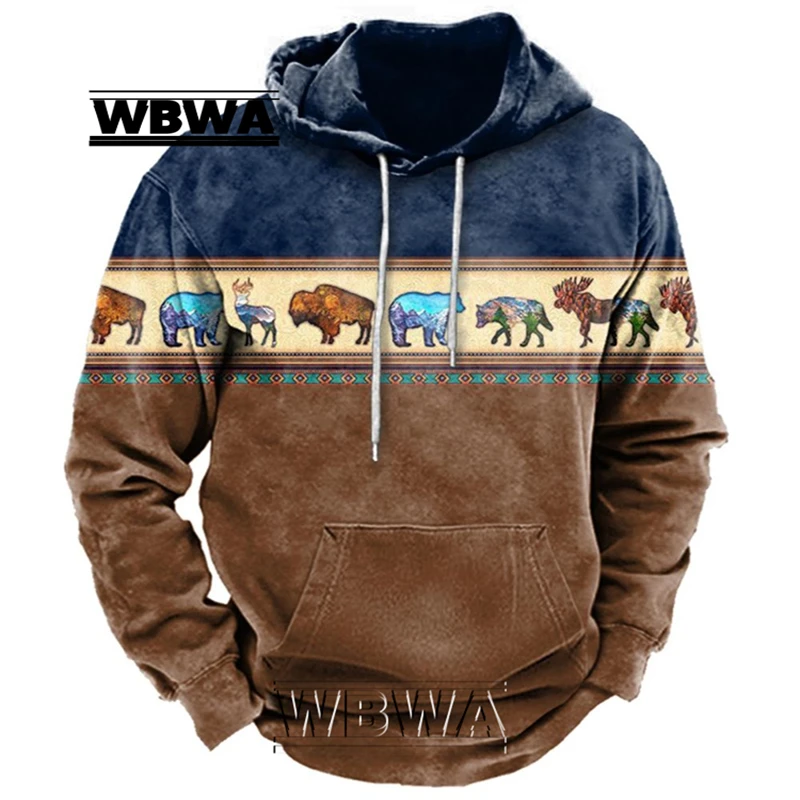 

Винтажная Толстовка в индийском стиле для мужчин, свитшот с капюшоном, пуловер в стиле Харадзюку унисекс, новинка 2023, куртка, Повседневная Уличная одежда большого размера, топы