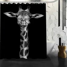 

Custom Black White Animals Shower Curtains Hooks Bathroom Waterproof Bath Room Home Decor Decoration 3D Print 211201-1