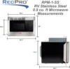 Microwave with Trim Kit | 1.0 Cu. Ft. | 900W | Direct Replacement for Greystone and High Pointe (Stainless Steel) 3