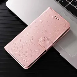 Leather Flip Wallet Phone Case Cover for Huawei Y7 2018 (G3 - Rose Gold)