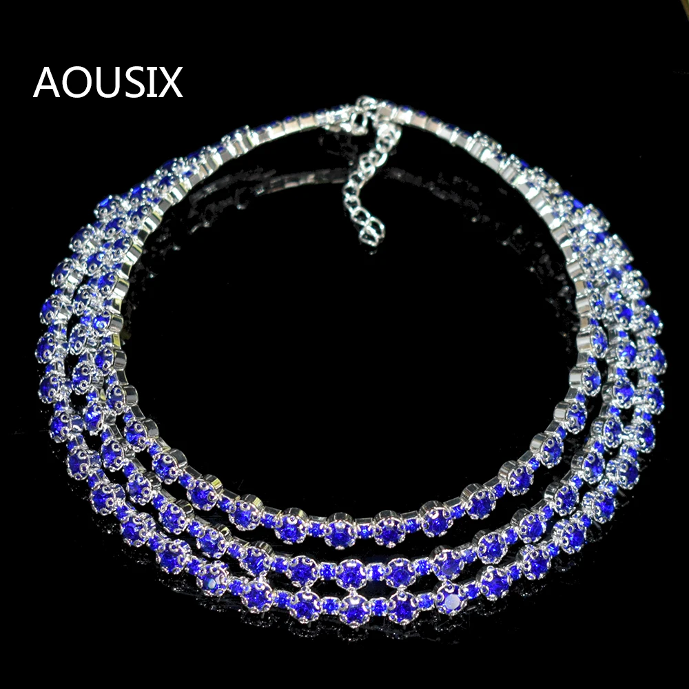 Rhinestone Choker Necklaces Torques Collar Women Statement Simple Open Collar Necklace Ladies Party Punk Crystal Necklace