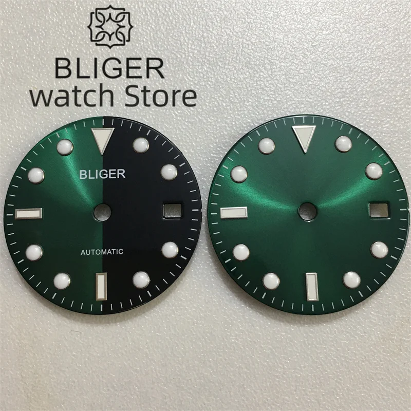 BLIGER 28.5mm watch dial Sun print dial luminous for MIYOTA 8215 MINGZHU2813 PT5000 ETA2824 2836 movement