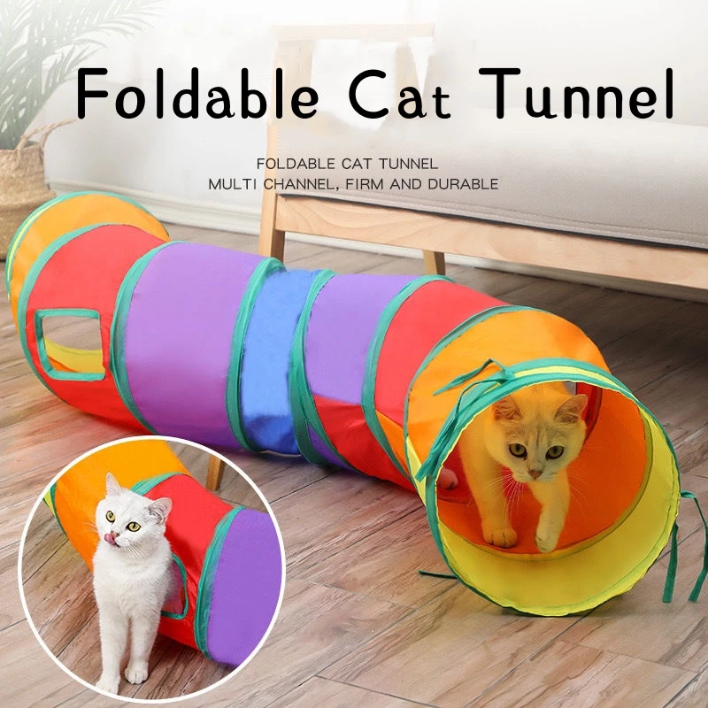 Cats Tunnel Foldable Pet Cat Toys Kitty Pet Training Interactive Fun