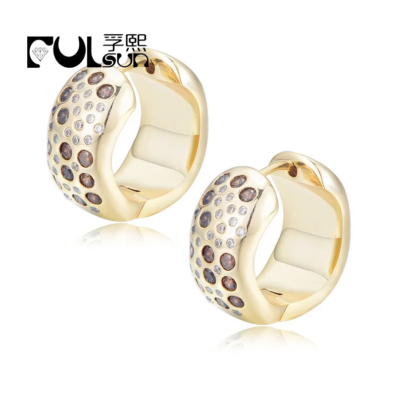 brass 14K gold plated novelty stud earring Hot New Products Trendy fashion design style