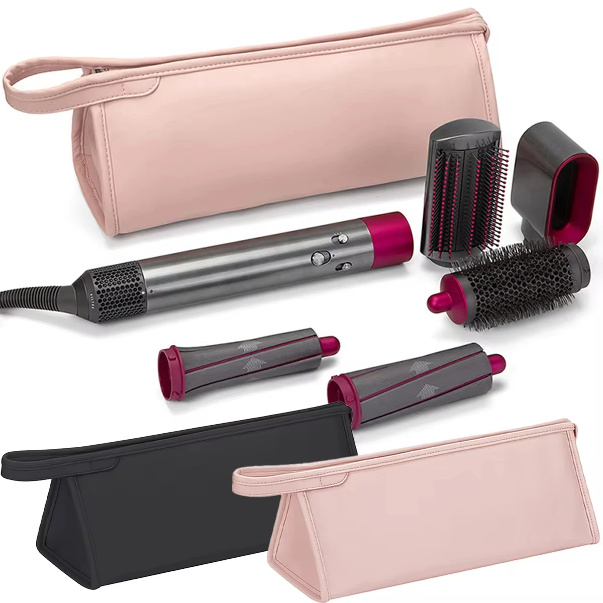 Hair Dryer Carrying Case Waterproof Hair Dryer Storage Case PU Leather Storage Bag Portable Travel for Dyson