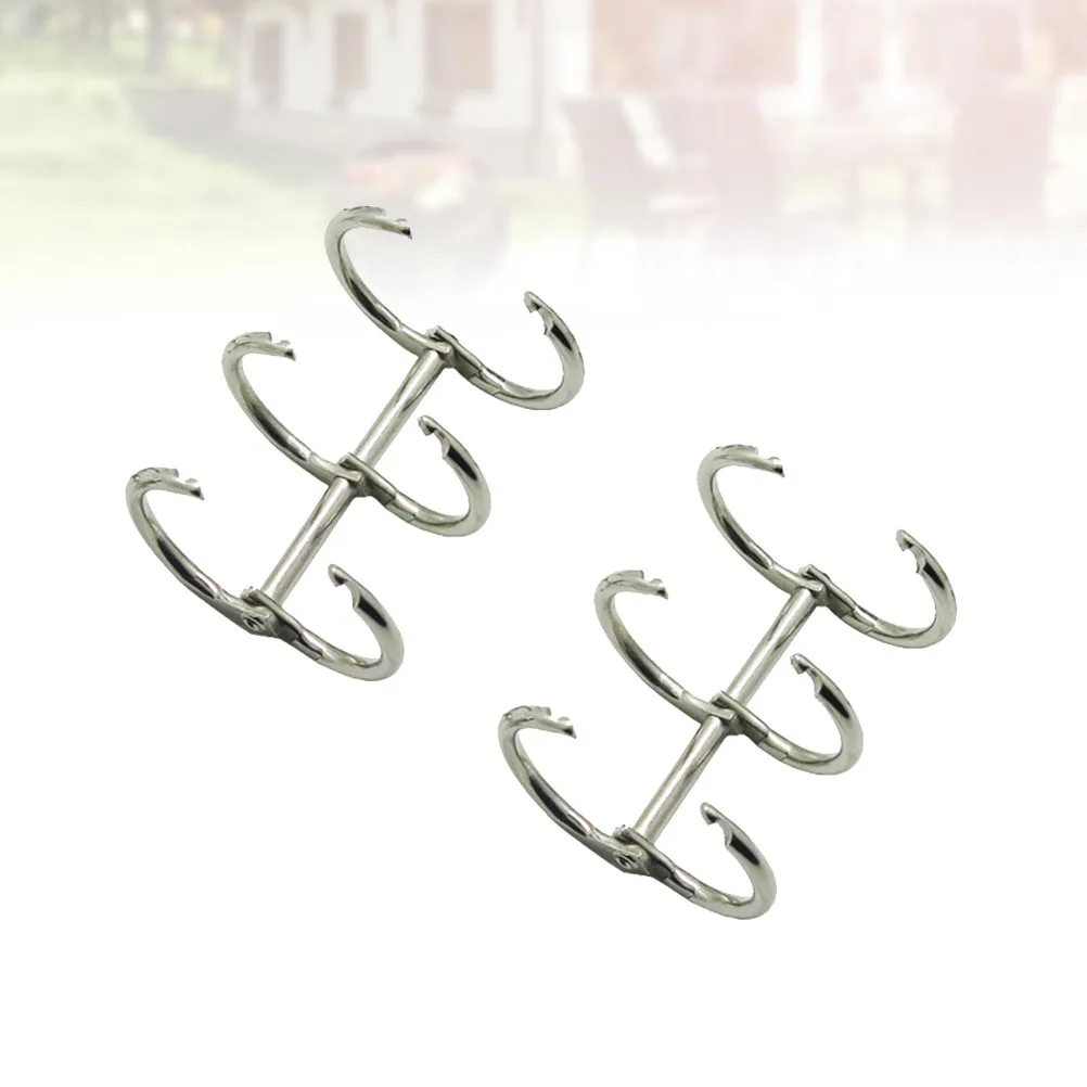 6Pcs 20Mm 프리미엄 니켈 도금 3링 금속 바인더 링 안전한 잠금 장치 루즈리프 다이어리 플래너 개인용 쉽게 열고 닫을 수 있음