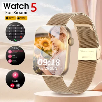 2025 New Bluetooth Call Smart Watch Fashion Women Full Screen Touch Heart Rate Monitoring Watch 100+ Sports Mode Men 1