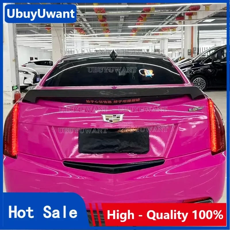 

Carbon Fiber Look ABS Plastic Rear Boot Spoiler For Cadillac ATS Sedan 4 Door 2015 -2019 Rear Trunk Lid Trim Wings Spoiler