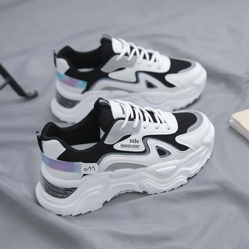 Women‘s Shoes 2023 New Fashion Breathable Mesh All-match Casual Shoes Lace Up Female Platform Shoes Sneakers Woman Zapatos Mujer