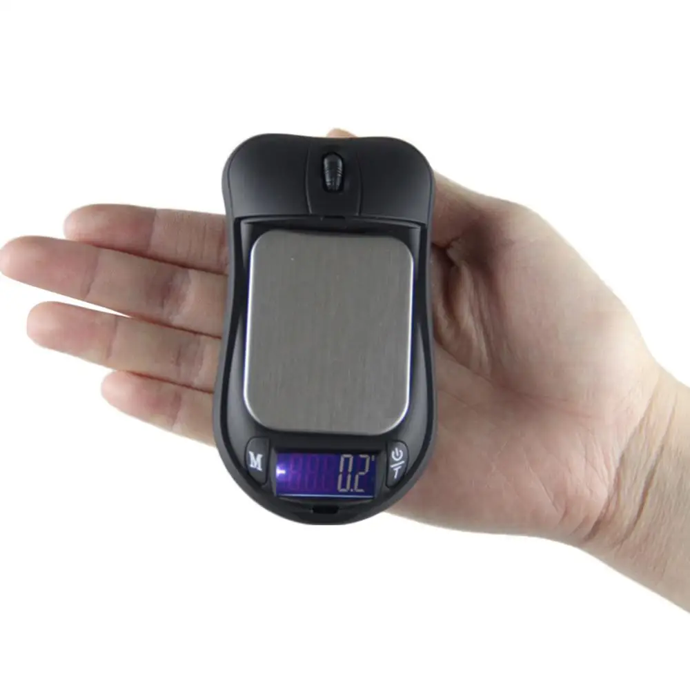 200g/0.01g LCD Display Jewelry Scale Pocket Creative Mouse Shape Digital Weight Balance Food Kitchen Scale