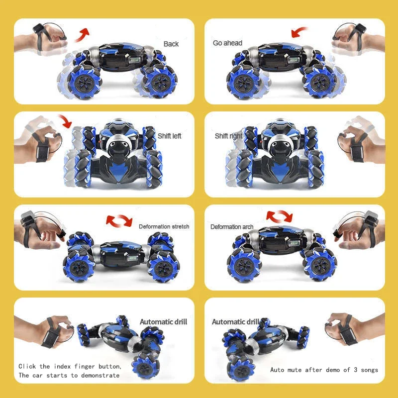 재미있는 듀얼 모드 오프로드 버기 및 레이싱 리모컨, 2.4GHz 4wd 트위스트 RC카, 고속 등반 어린이 장난감, 남아용