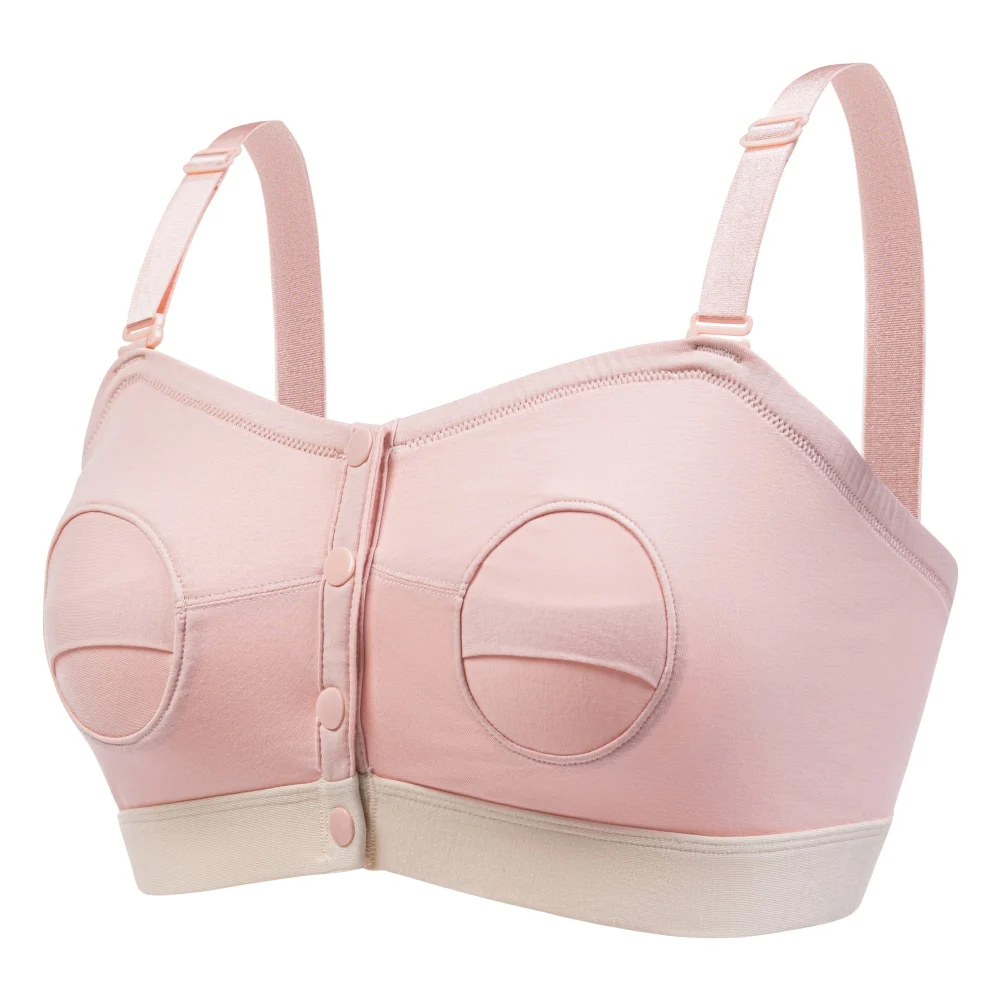 

Women Front Buckle Pregnant Nursing Bra With Breast Pad Hands-free Pumping Hide Opening Sucking Mouth Breastfeeding Underwear .