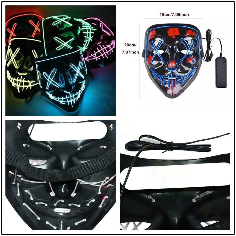Halloween Neon Led Party Masks