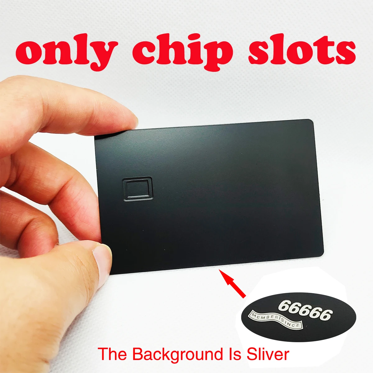 5 biglietti da visita Gife per iscrizione in metallo stampabile senza registrazione da 0,8 mm con slot per chip