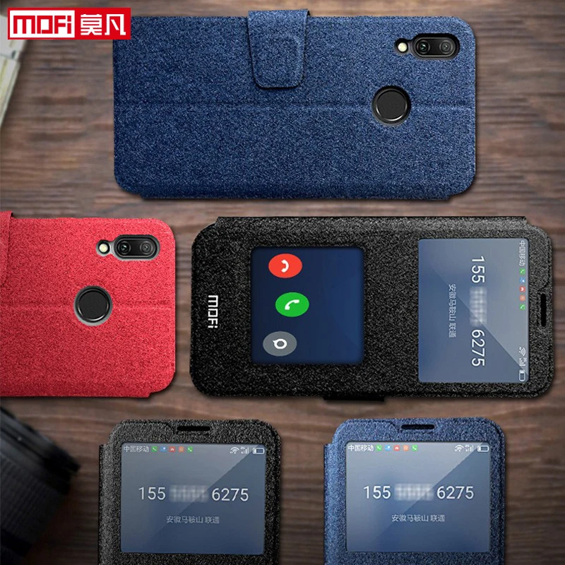 flip case redmi note 7 case redmi note 7Pro cover tpu mofi leather stand back book fundas luxury 7 full cover bag