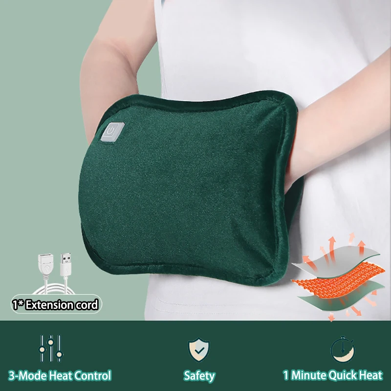 

Electric Hand Warmer USB Rechargeable Warming Hand Pillow Electric Heating Belly Warming Sleeping Pillow Explosion-Proof Warmer