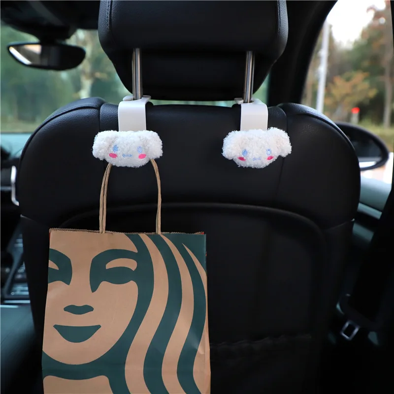 Sanrios аниме Мелодия Cinnamoroll плюшевый Автомобильный подголовник сиденья крючок