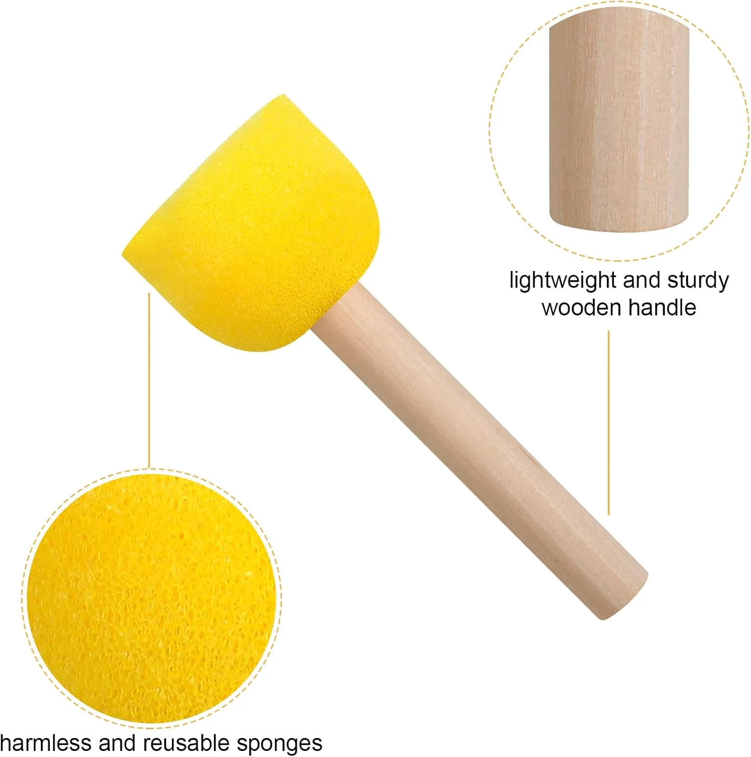 20pcs Round Sponge Brush Set 3