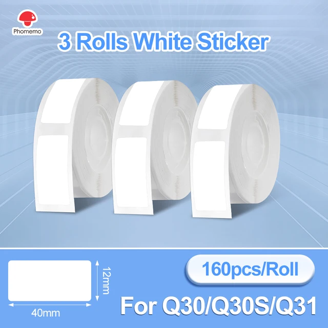 White Sticker 12x40