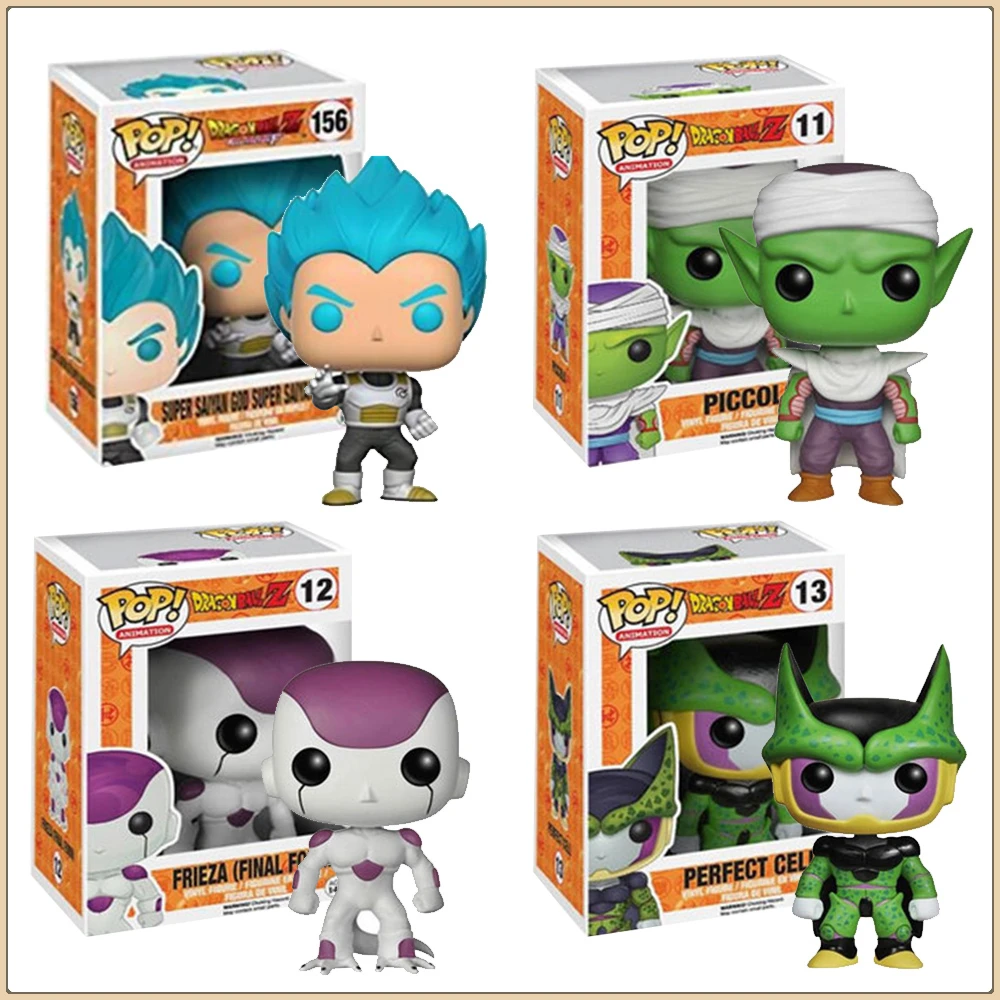 thumbnail image 1 of FUNKO POP Figuras de acción de Dragon Ball Personajes de anime Son Goku Vegeta IV Majin Buu Versión Q Lindo adorno Kit de garaje Regalos para niños, 1 of 5