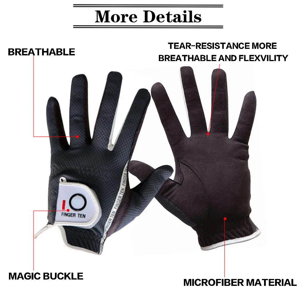 6 Pcs All Weather Grip Soft Breathable Golf Rain Gloves for Men Left Right Hand Hot Wet Weathersof S M ML L XL Drop Shipping 3