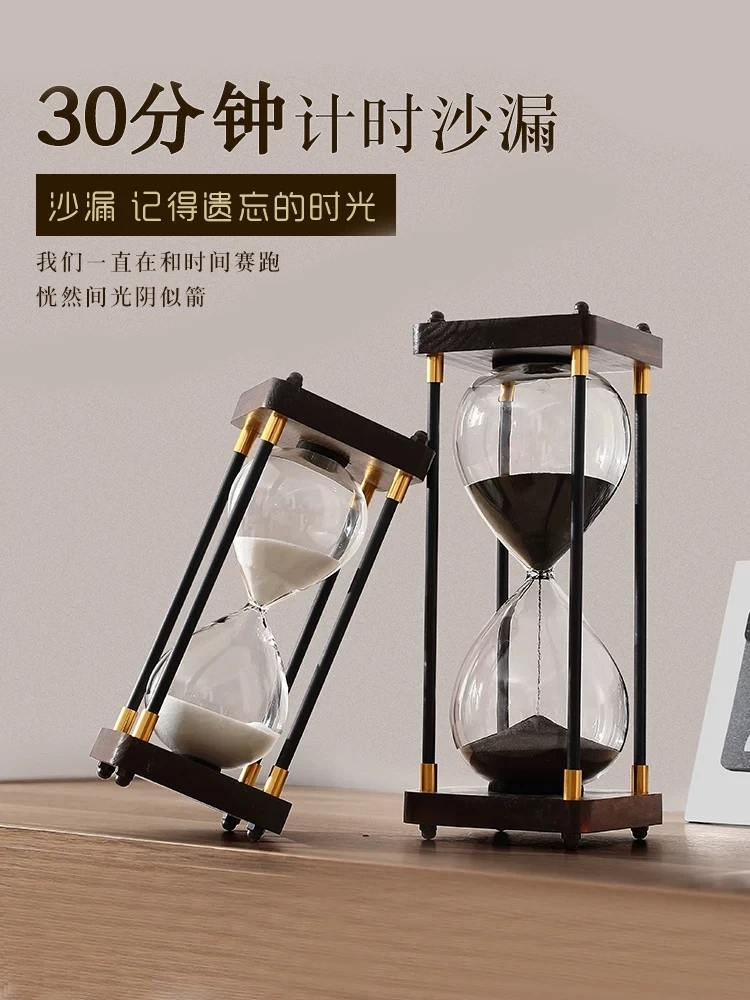 15, 30, 45, 60분 각각 새겨질 수 있는 유리 모래시계, 다채로운 모래 타이머, 북유럽 스타일의 데스크탑 장식품, 가정 및 학습 공간 장