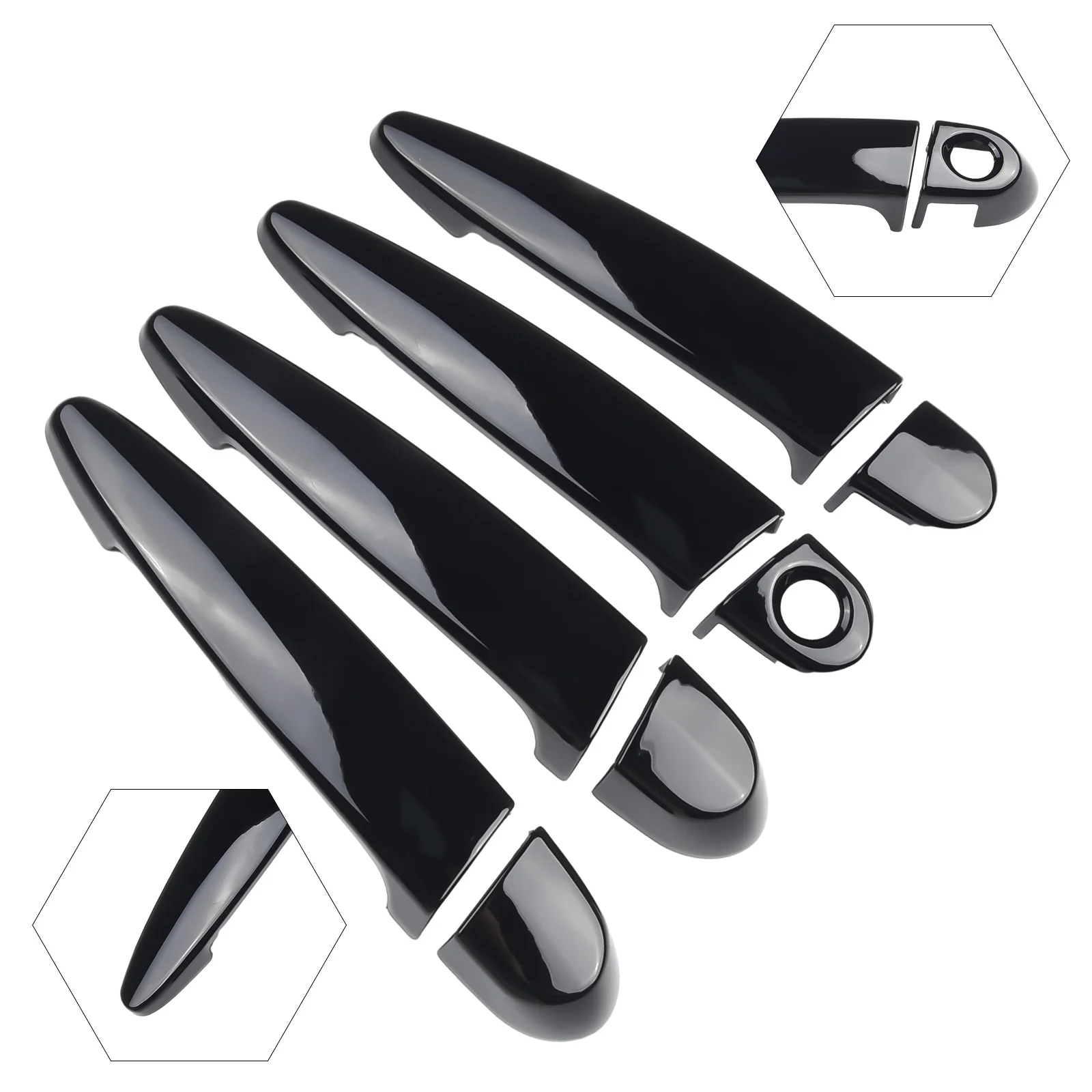 

Gloss Black Door Handle Cover For BMW E87 E90 E91 E92 E93 F30 X1 X2 X3 X4 X6 Carbon Fiber Handle Decoration Car Accessories