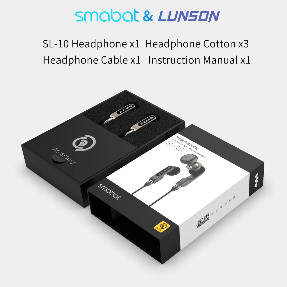 Smabat SL10 HIFI Earbuds Double Dynamic Resonance Structure With MMCX Interface Earphone 6