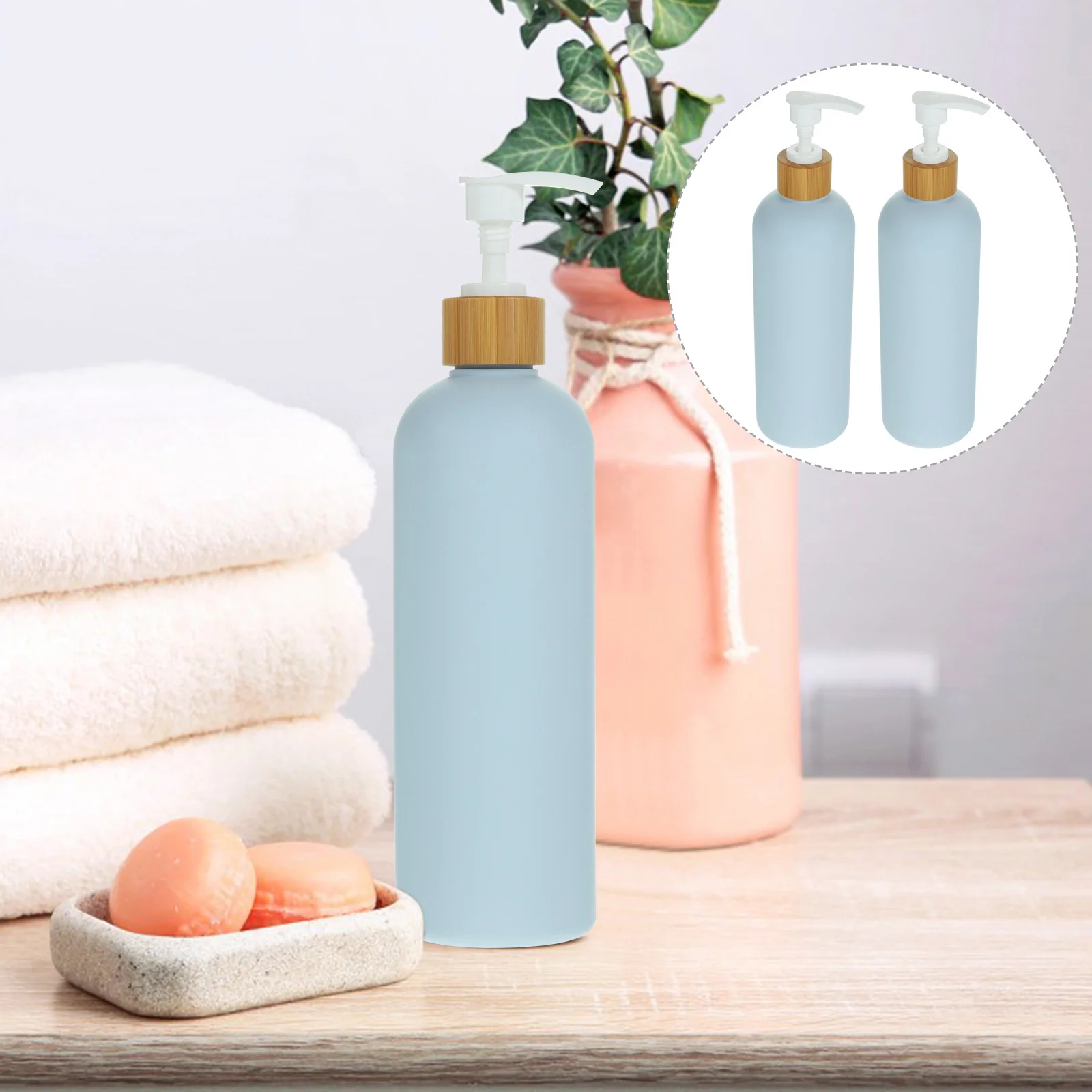 

2 Pcs Sub-bottle Shower Gel Shampoo Lotion Pressure Pump Empty 2pcs Soap Dispenser Plastic Travel