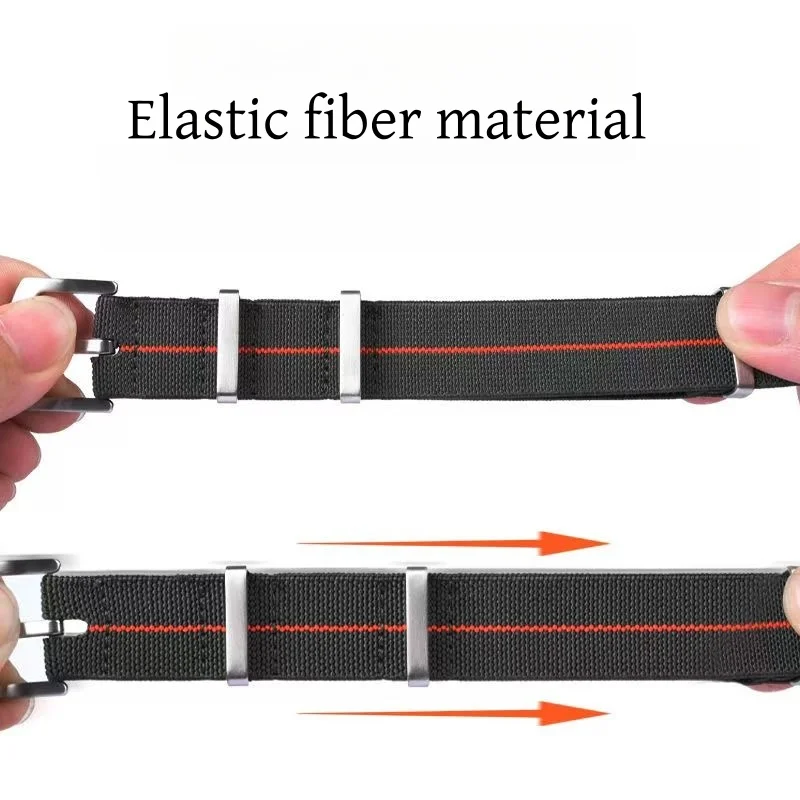Premium NATO Nylon Watch Band - Black & Green, Sweat-Absorbent and Woven Design