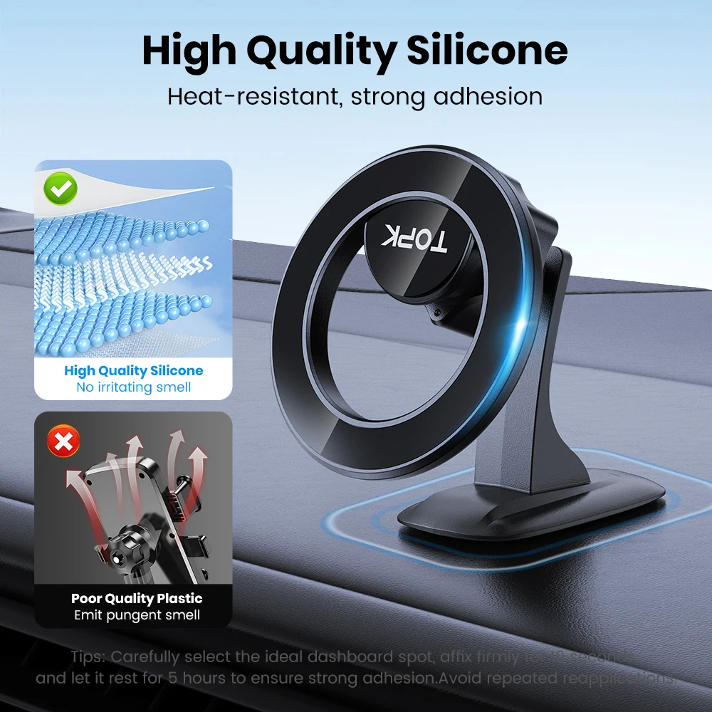 for MagSafe Car Phone Holder Strong Magnet Enhanced Adhesion Resistant to High &