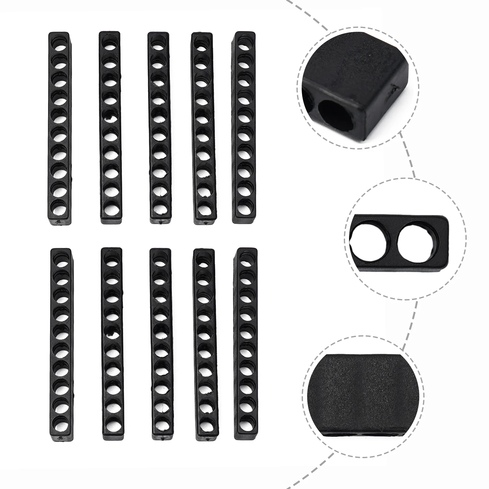 

10Pcs Bit Holder 10 Hole 1/4 Hex Shank Screwdriver Plastic Screwdriver Storage Applicable To 1/4" Hex Tool Hand Tool Parts