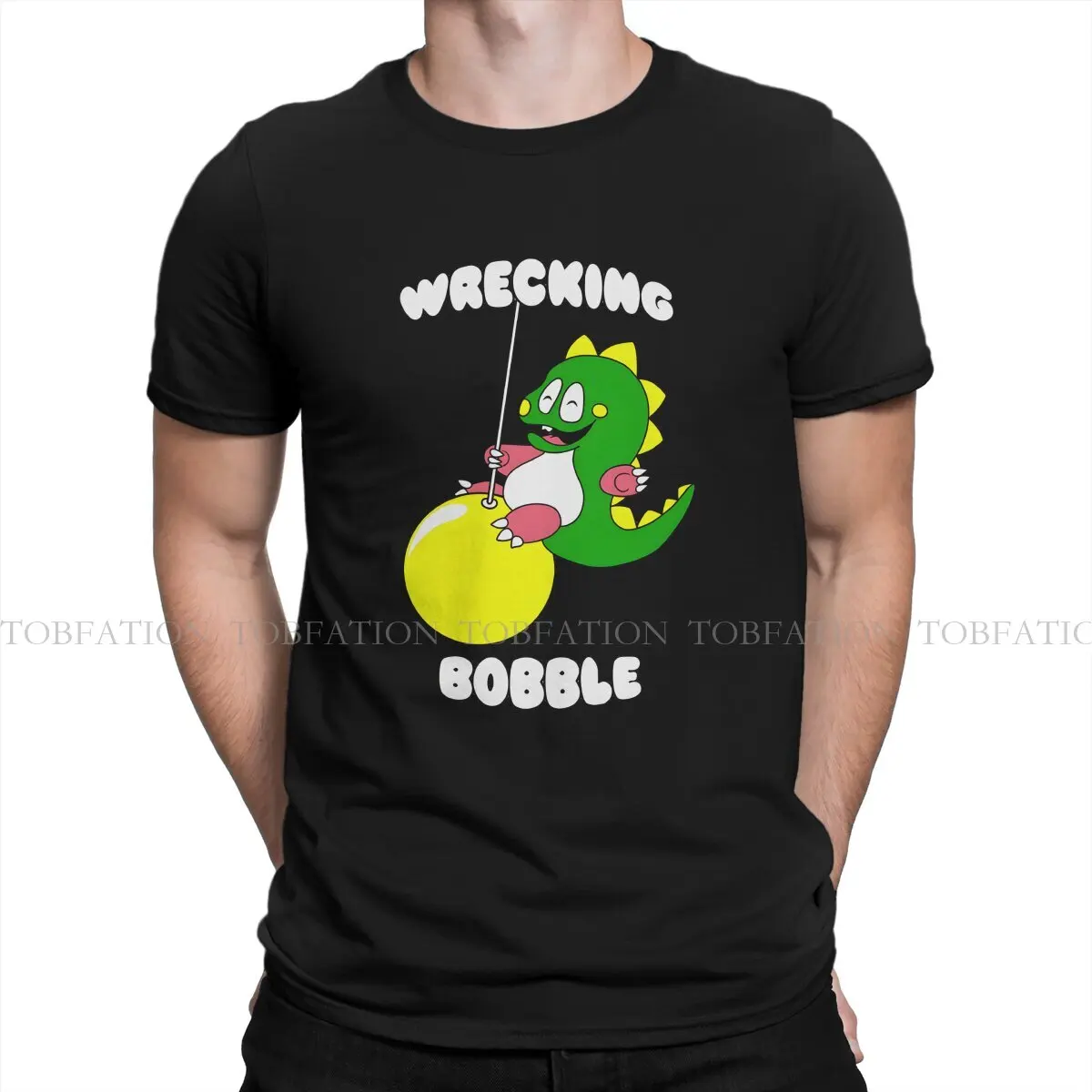 Bubble Bobble Game Wrecking Bobble Tshirt Graphic Men Top Vintage Punk Summer Clothes Cotton Harajuku T Shirt