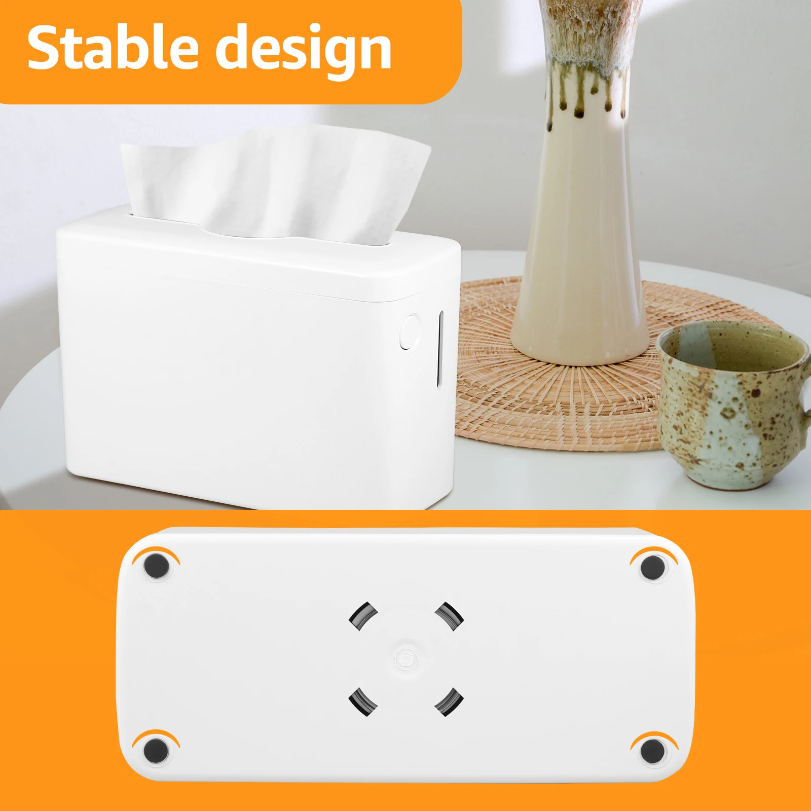 Countertop Paper Towel Dispenser WaterproofVisual Hand Towel Dispenser with Side Clear Window Napkin Dispenser for Home Hotel 3