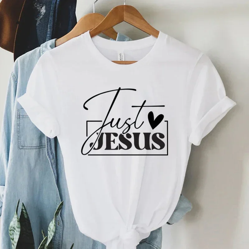 

Футболка женская с надписью «Just Love» и изображением Иисуса