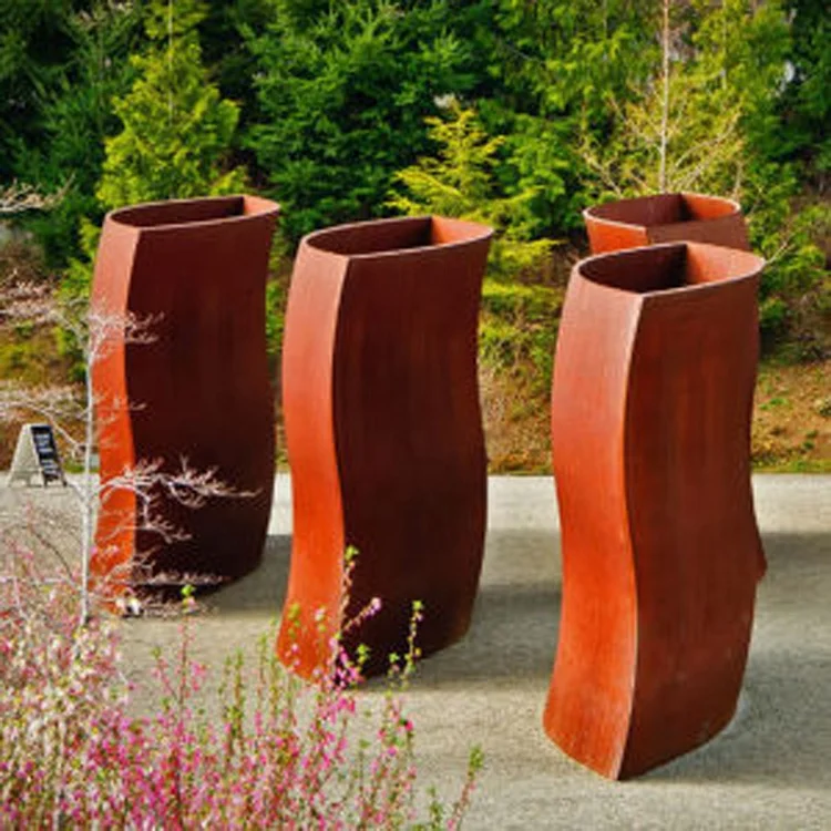 corten steel planter outdoor corten steel plant pots flower planter pot plant